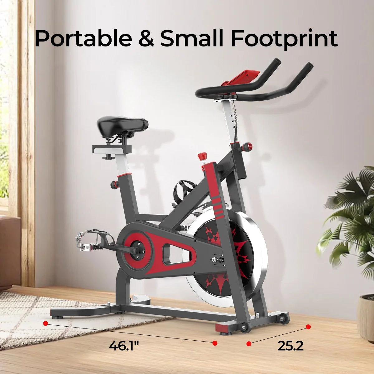Exercise Bike Stationary Indoor Cycling Bicycle for Home Gym Fitness Capacity 330Lbs