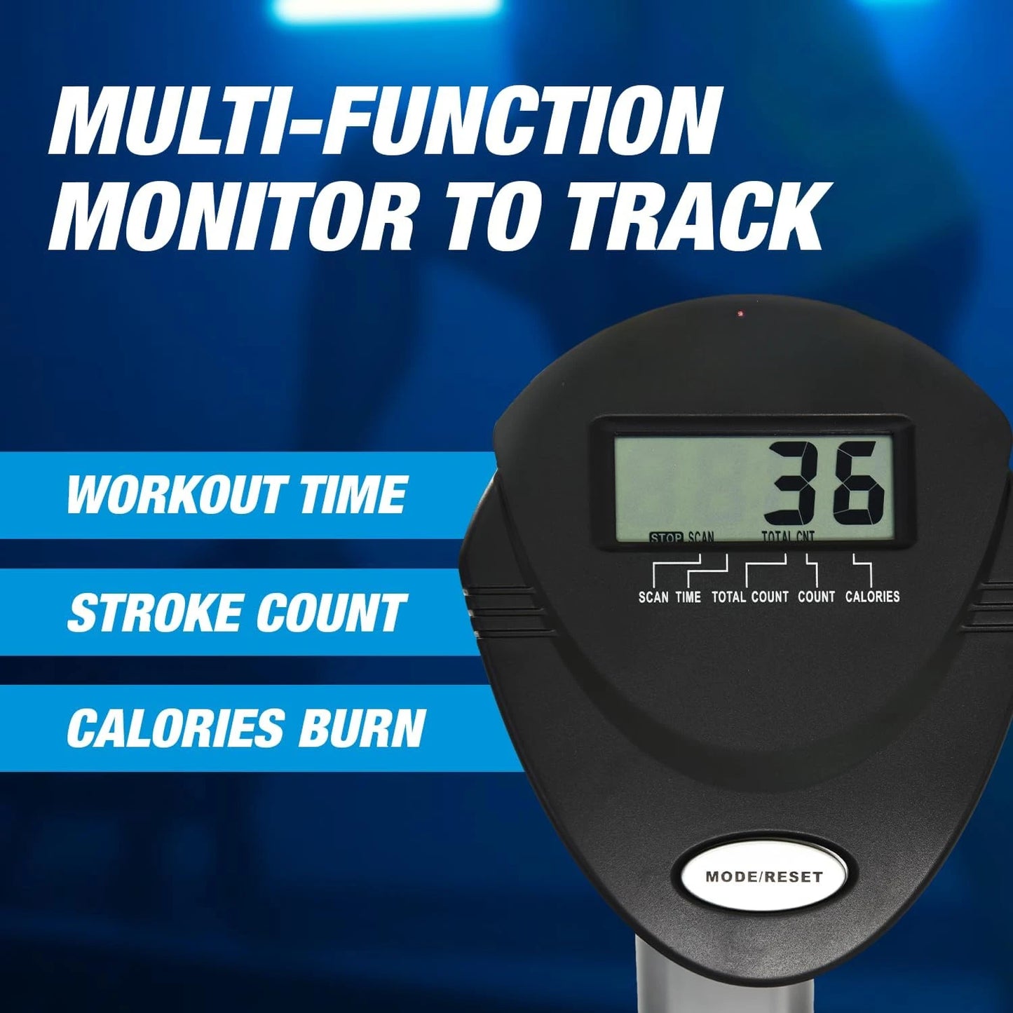 Bodytrac Glider Hydraulic Rowing Machine with Smart Workout App - Rower Workout Machine