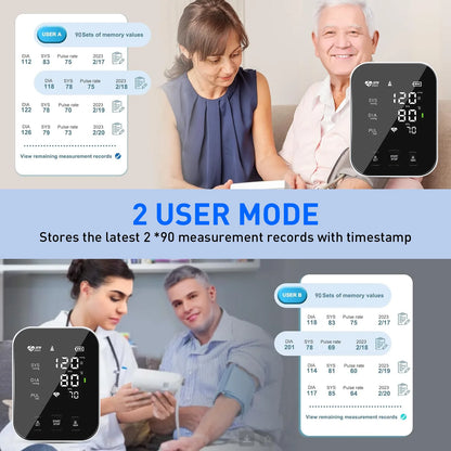 Blood Pressure Monitor - Digital Bp Machine - Automatic Upper Arm Blood Pressure Cuff 8.7-16.5 Inches - Large LCD Display 120 Sets Memory