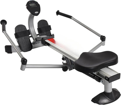 Bodytrac Glider Hydraulic Rowing Machine with Smart Workout App - Rower Workout Machine