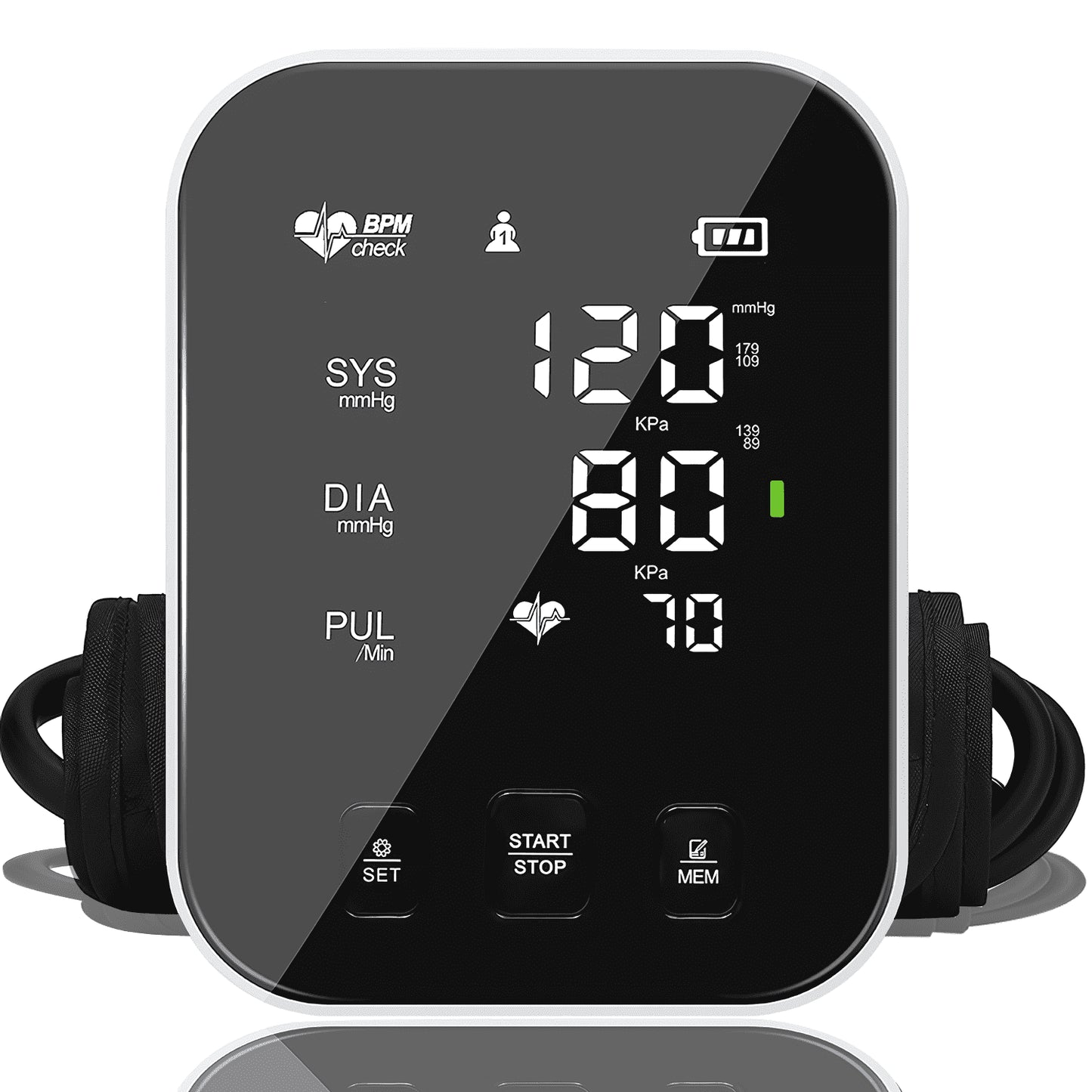 Blood Pressure Monitor - Digital Bp Machine - Automatic Upper Arm Blood Pressure Cuff 8.7-16.5 Inches - Large LCD Display 120 Sets Memory