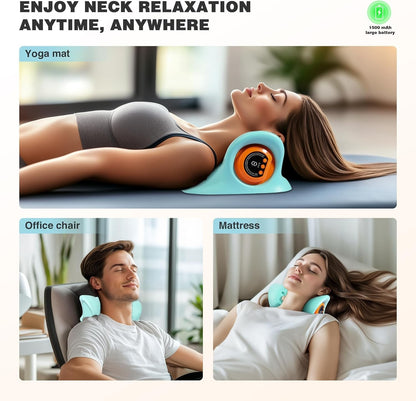 1PC Neck & Shoulder Massager with Heat, 3 Modes Cervical Traction Pillow