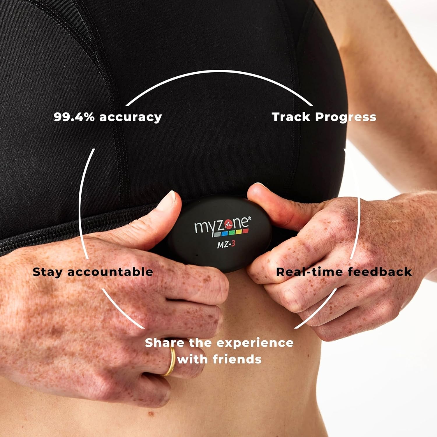 MZ-3 Physical Activity Chest Strap Heart Rate Monitor - Fitness & Activity Tracker - Perfect for Father'S Day