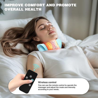 1PC Neck & Shoulder Massager with Heat, 3 Modes Cervical Traction Pillow