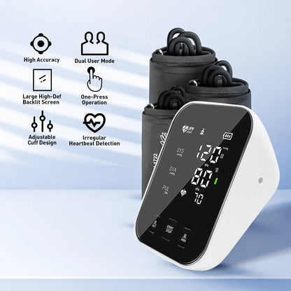 Blood Pressure Monitor - Digital Bp Machine - Automatic Upper Arm Blood Pressure Cuff 8.7-16.5 Inches - Large LCD Display 120 Sets Memory